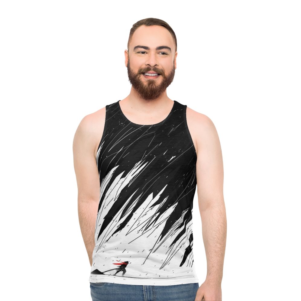 Geometric nature-inspired abstract unisex tank top