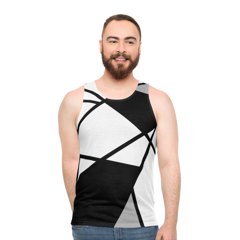 Geometric pattern unisex tank top