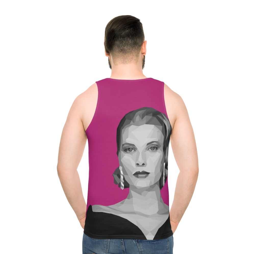 Grace Kelly Geometric Poly Pink Unisex Tank Top