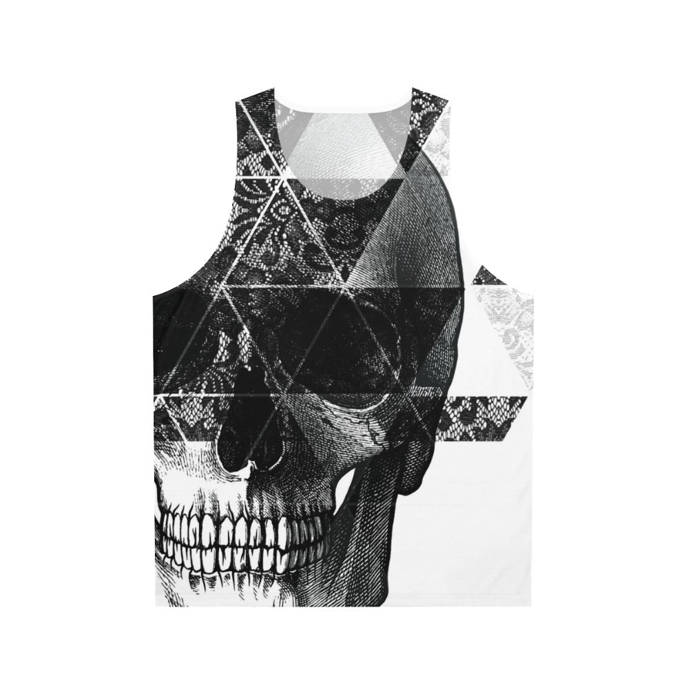 Geometric skull tank top design for Dia de los Muertos