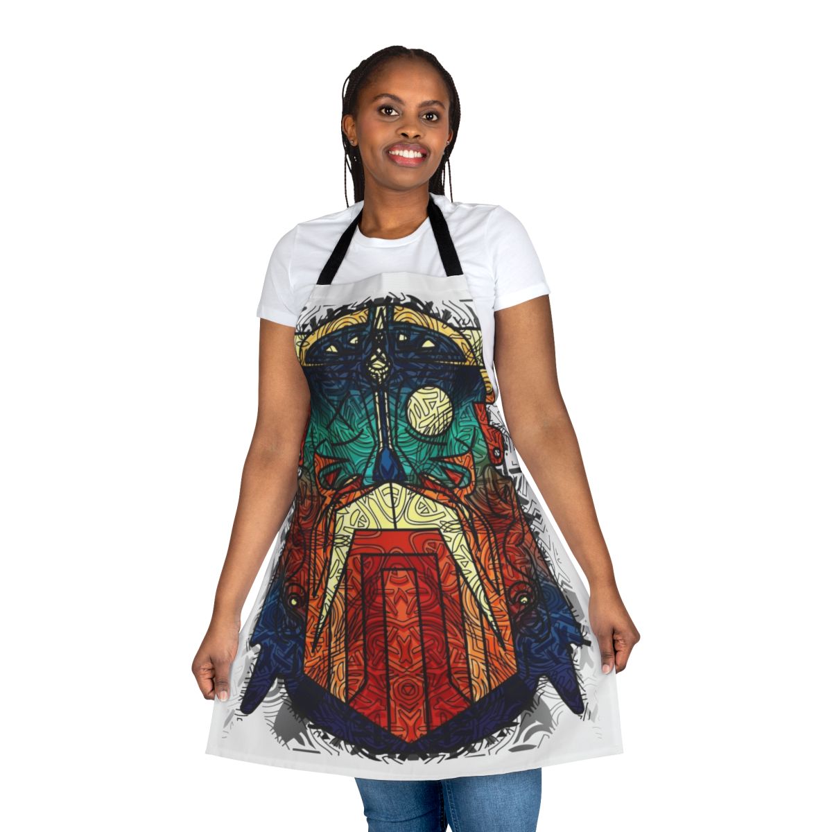 Odin Wodan inspired geometric viking ornament art apron