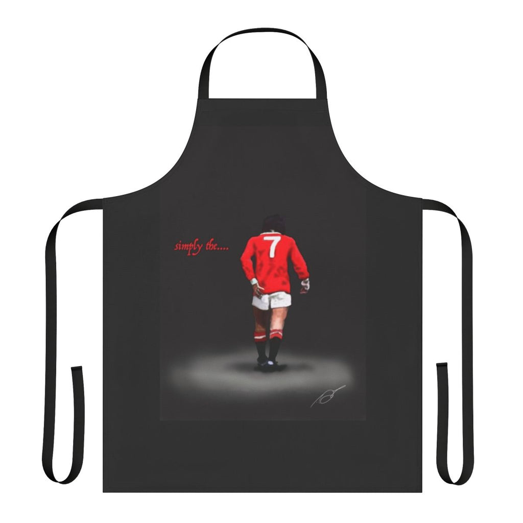 George Best Inspired Football Legend Apron with Digital Drawing