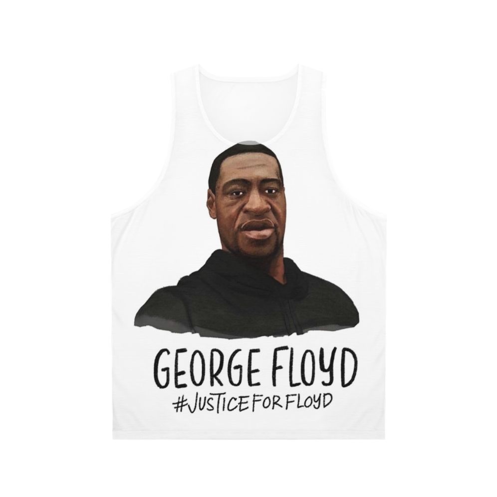 Unisex tank top with George Floyd and Black Lives Matter design