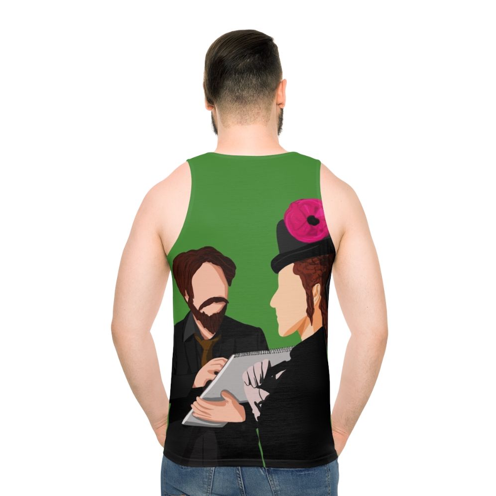 Unisex tank top featuring a painting-inspired dot design, inspired by the musical "Sunday in the Park with George"
