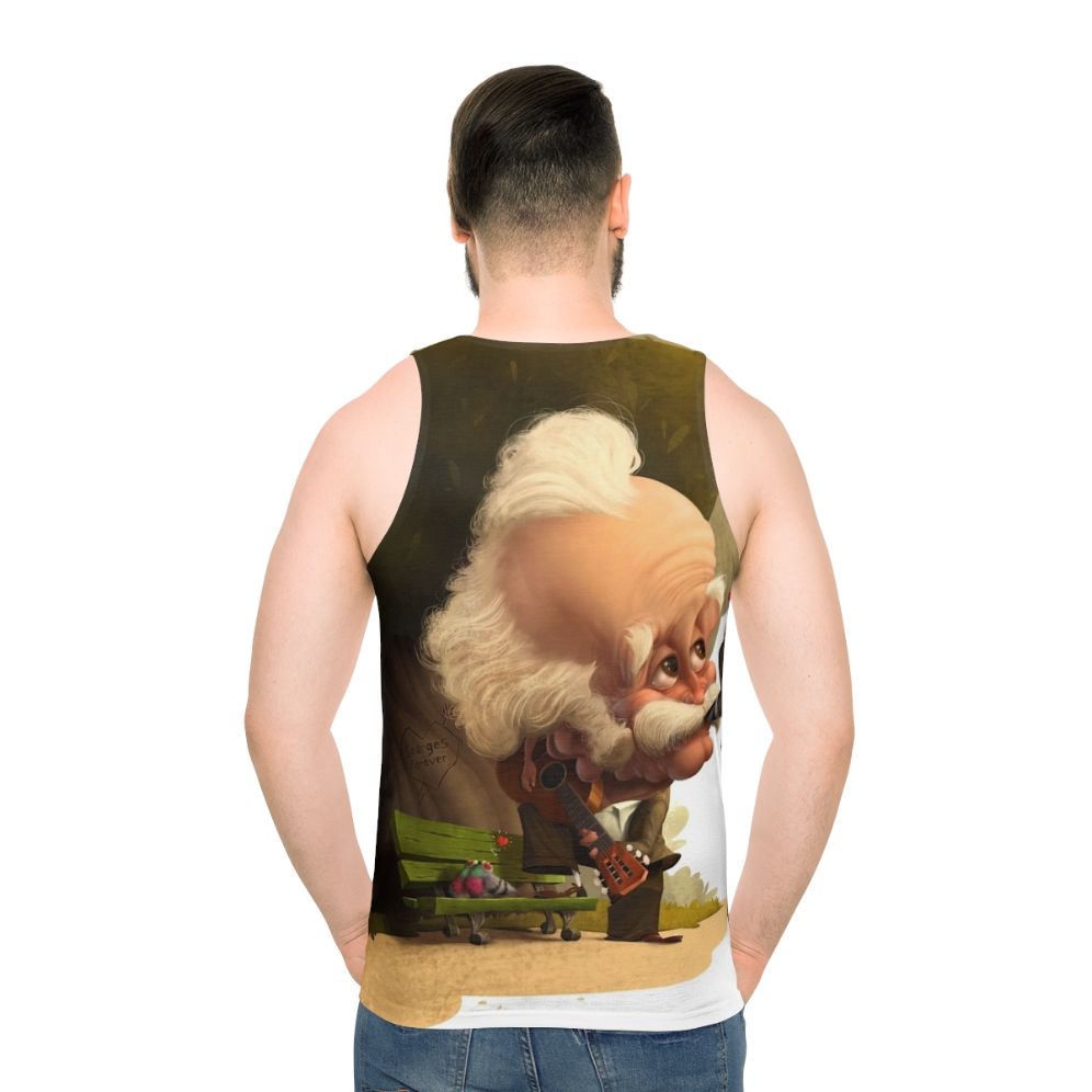 Unisex tank top with caricature of French singer Georges Brassens