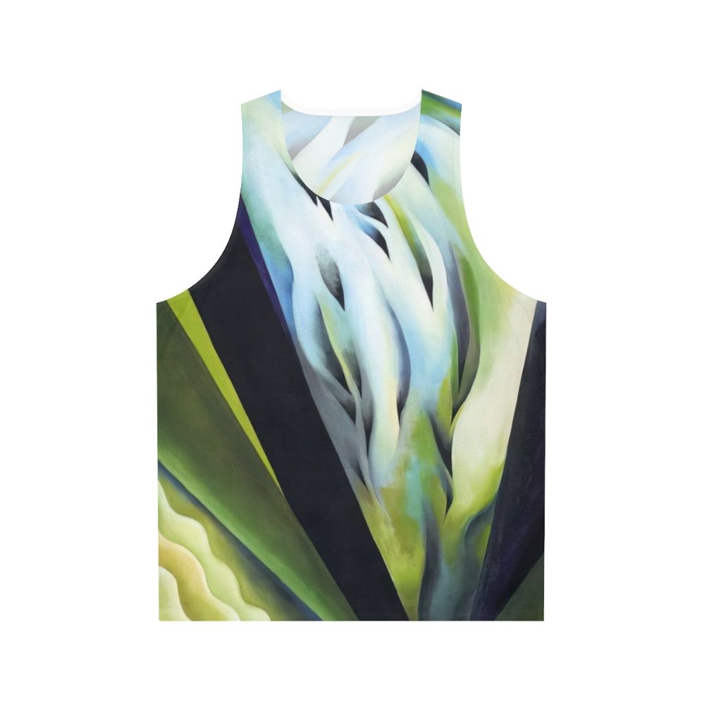 Georgia O'Keeffe inspired floral abstract unisex tank top