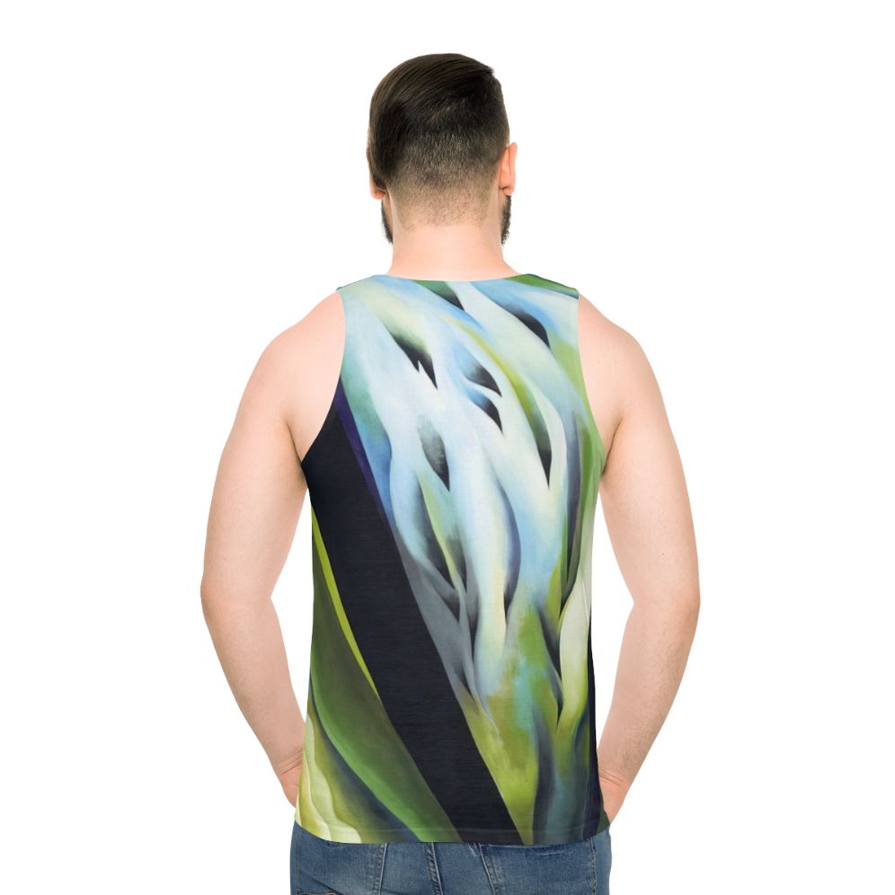 Georgia O'Keeffe inspired floral abstract unisex tank top