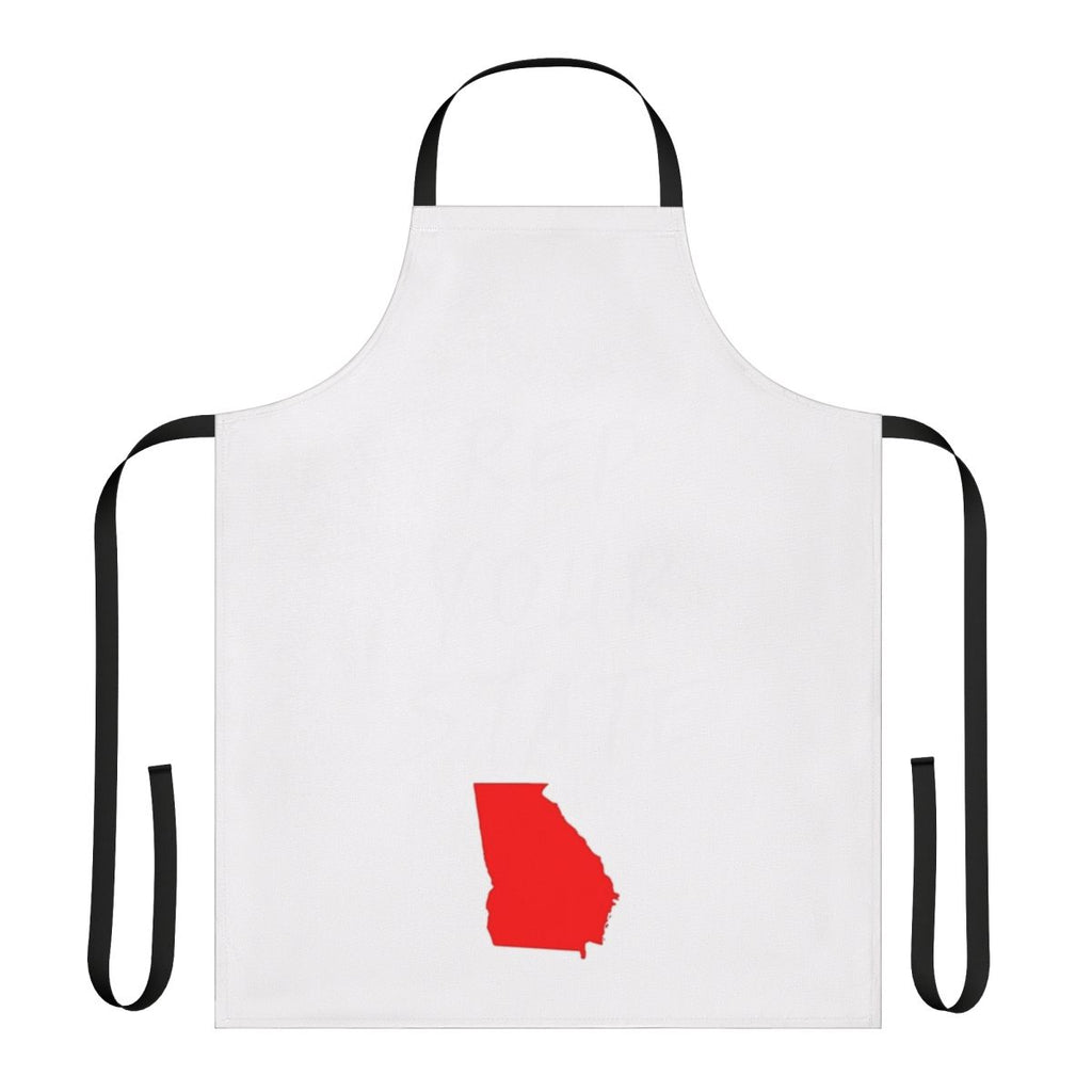 Georgia state pride apron with flag design