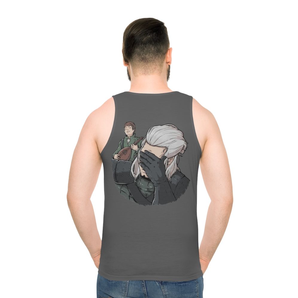 Geralt of Rivia face palm The Witcher unisex tank top