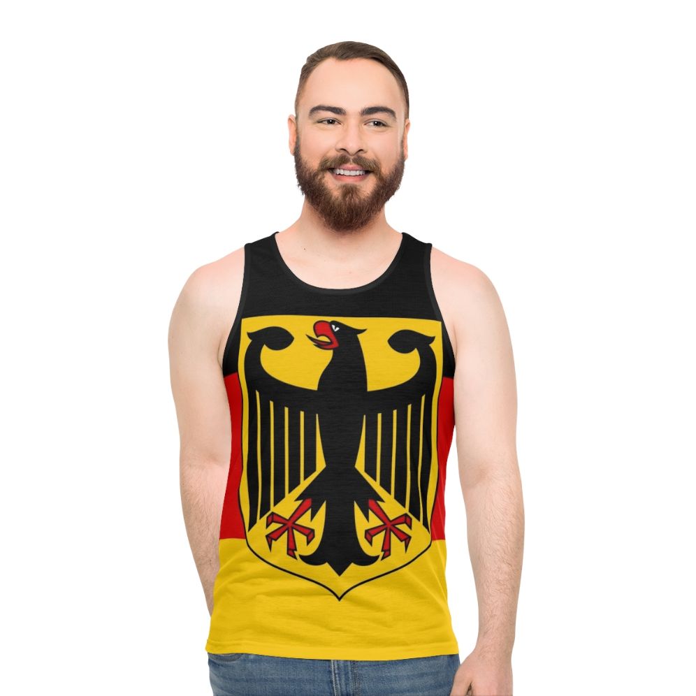 Bundesrepublik Deutschland Unisex Tank Top with German Flag and Bundesadler