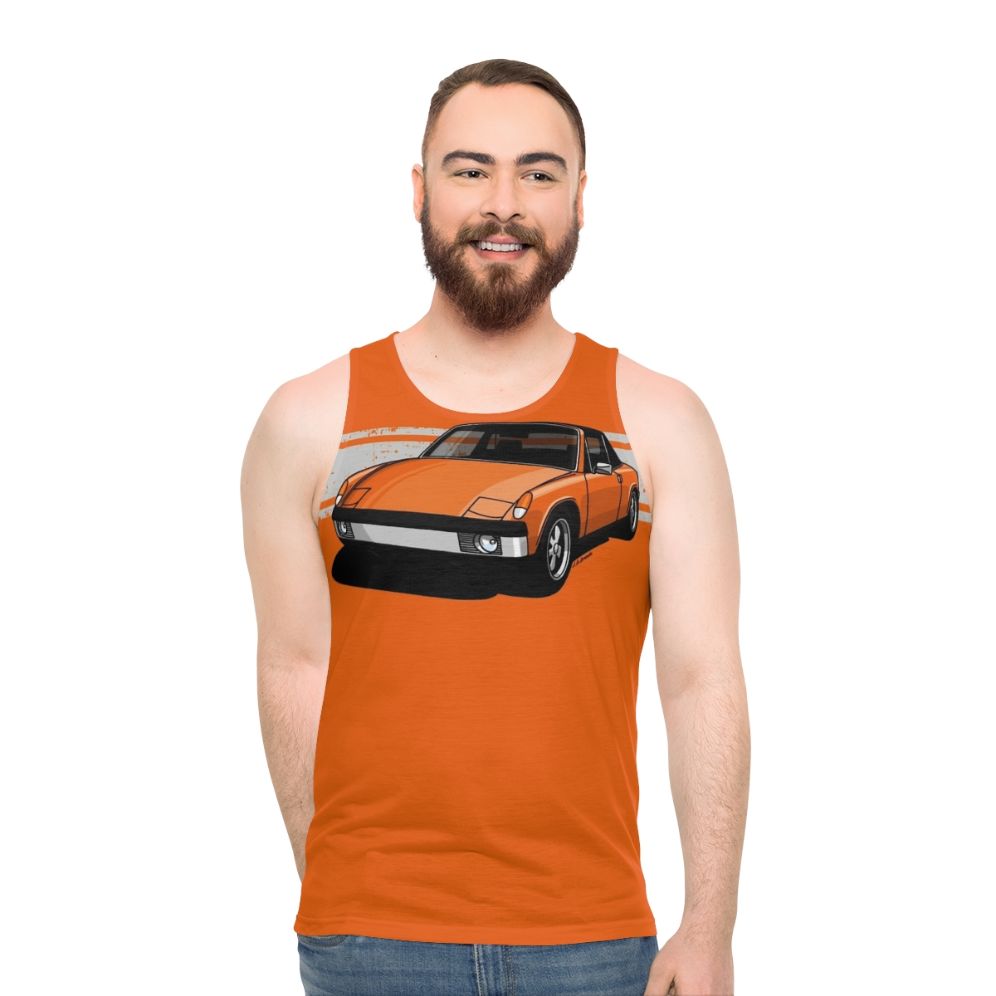 Porsche 914 classic car unisex tank top