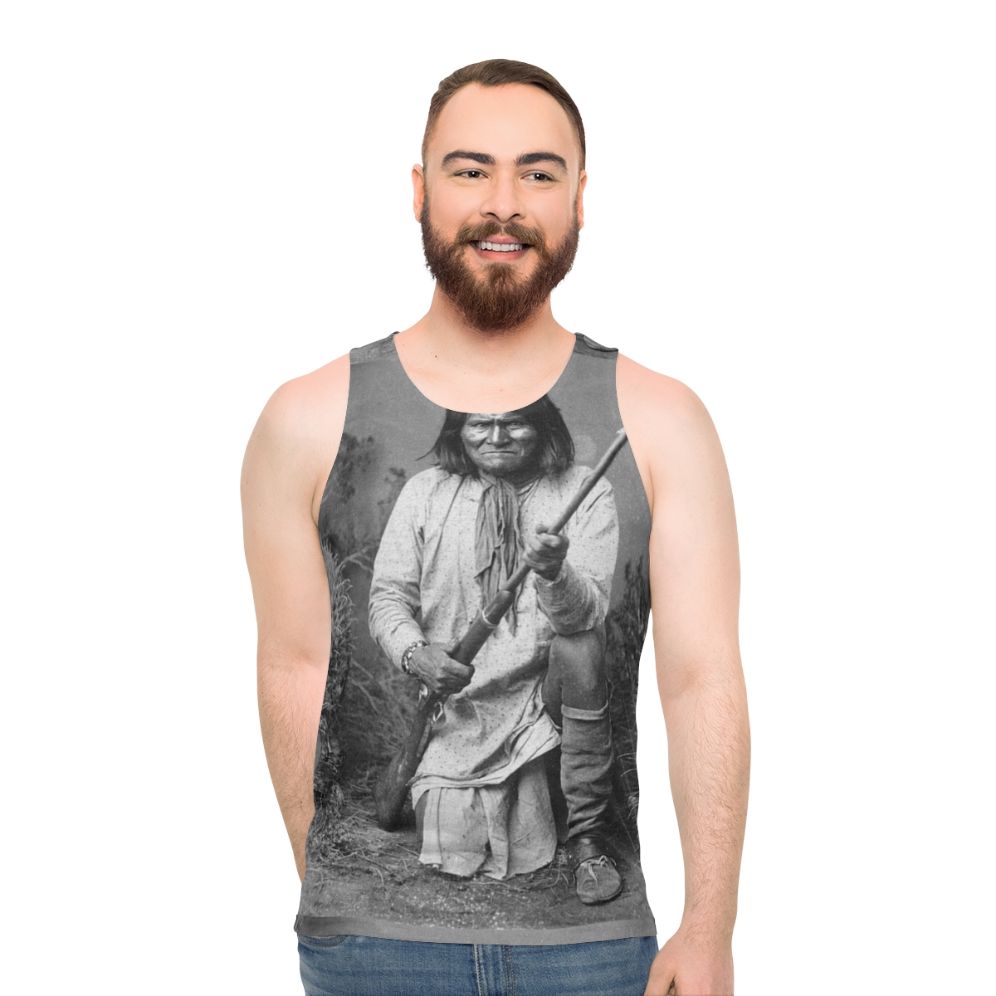 Geronimo unisex native american apache tribal tank top