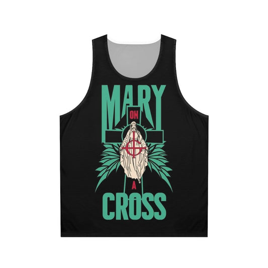 Ghost Band Mary on a Cross Unisex Tank Top