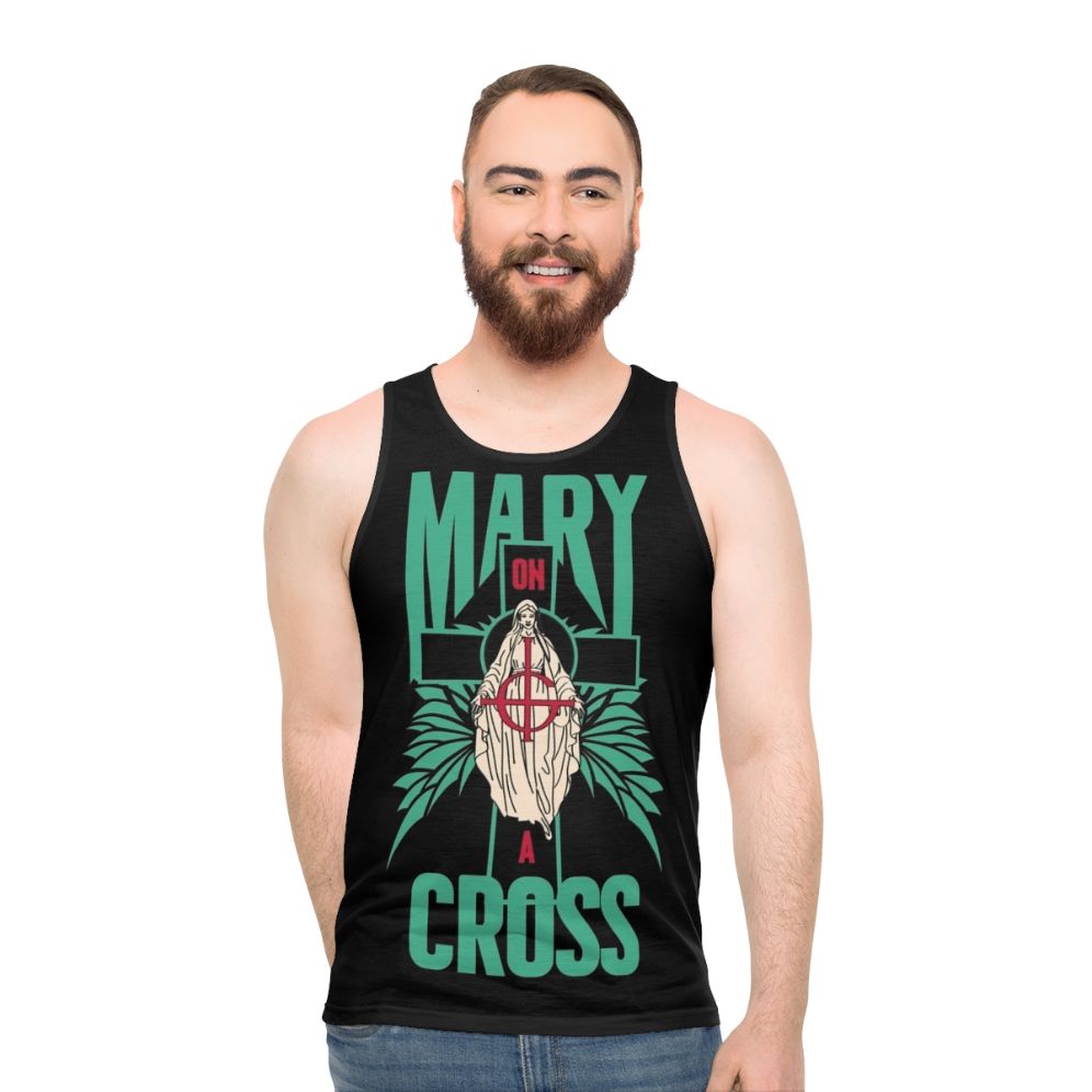 Ghost Band Mary on a Cross Unisex Tank Top