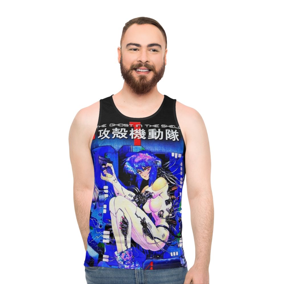 Ghost in the Shell cyberpunk anime unisex tank top