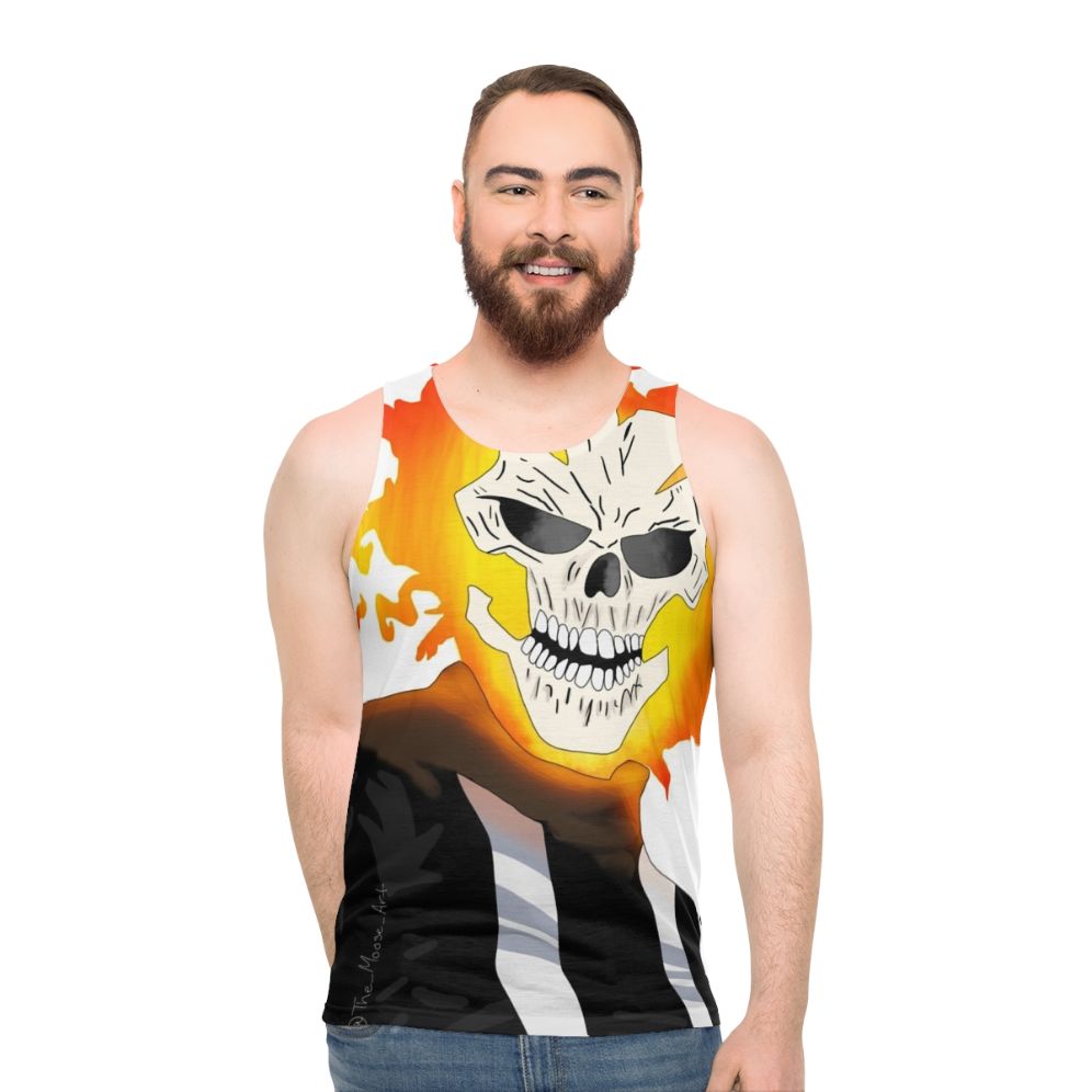 Ghost Rider Marvel superhero unisex tank top