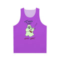 Ghosts playing sheet music on a unisex tank top