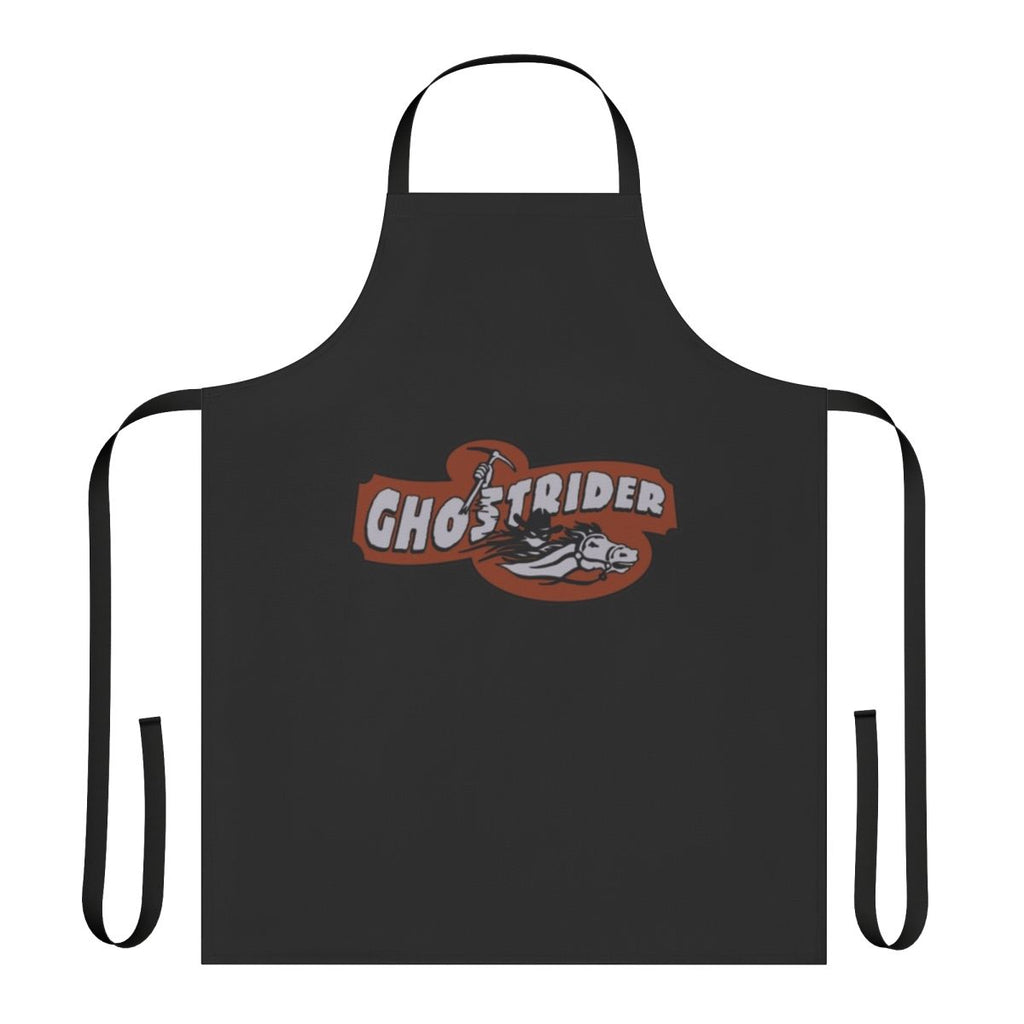 Ghostrider-themed wooden apron with roller coaster design