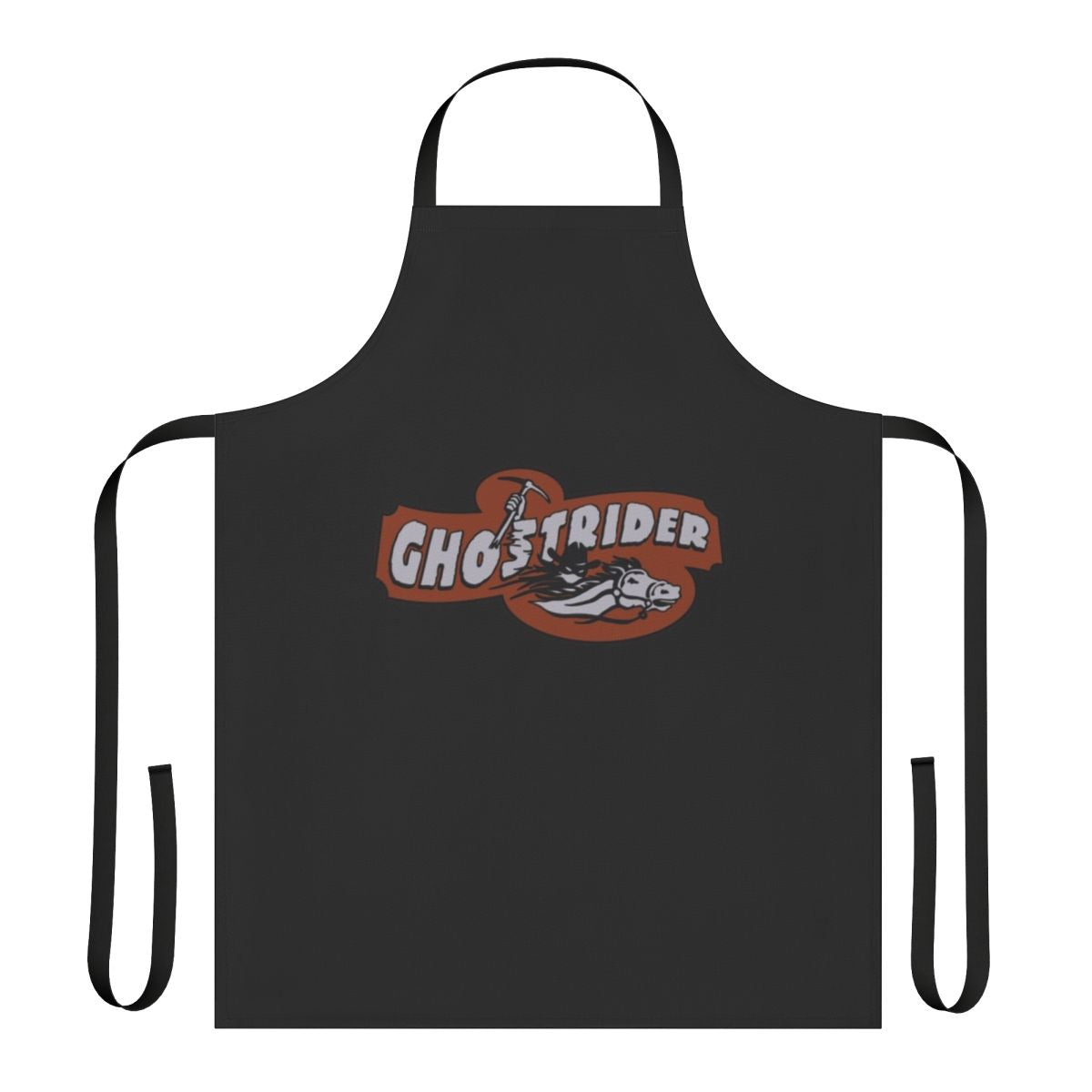 Ghostrider-themed wooden apron with roller coaster design