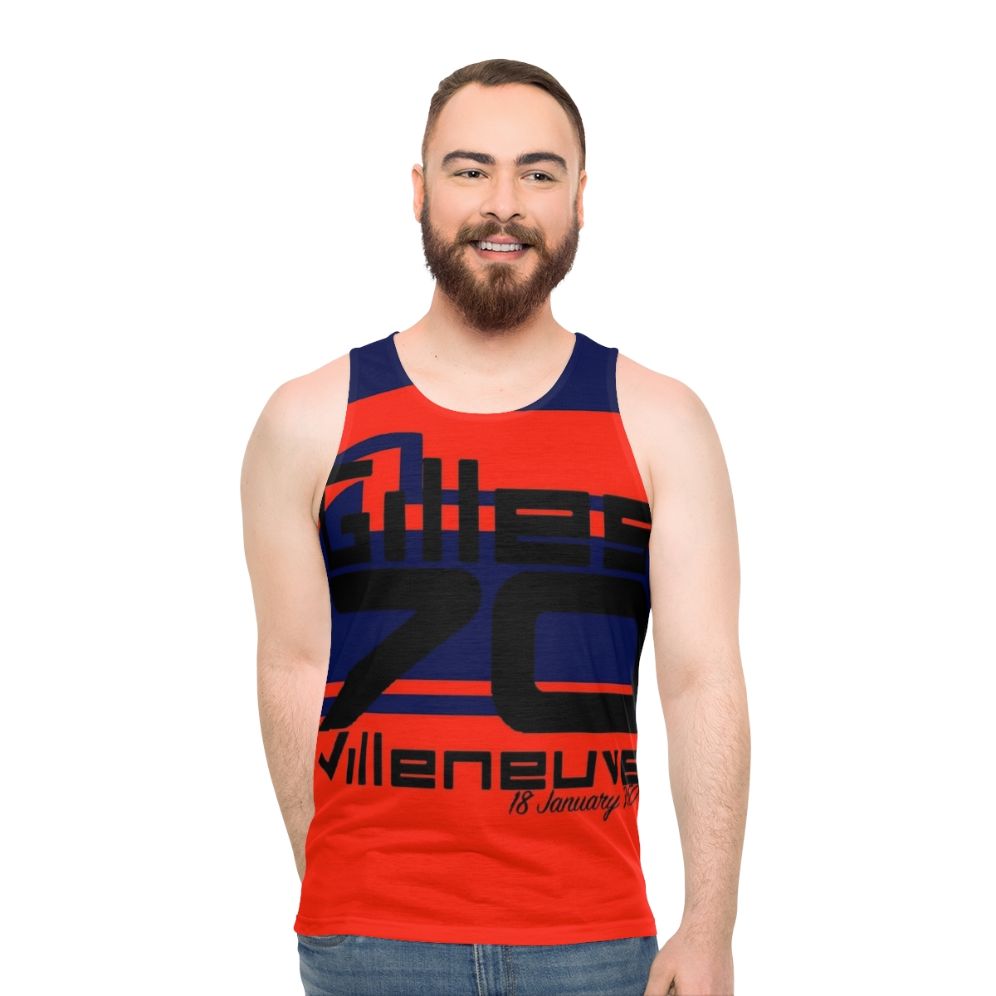 Gilles Villeneuve Ferrari Formula One Tribute Unisex Tank Top