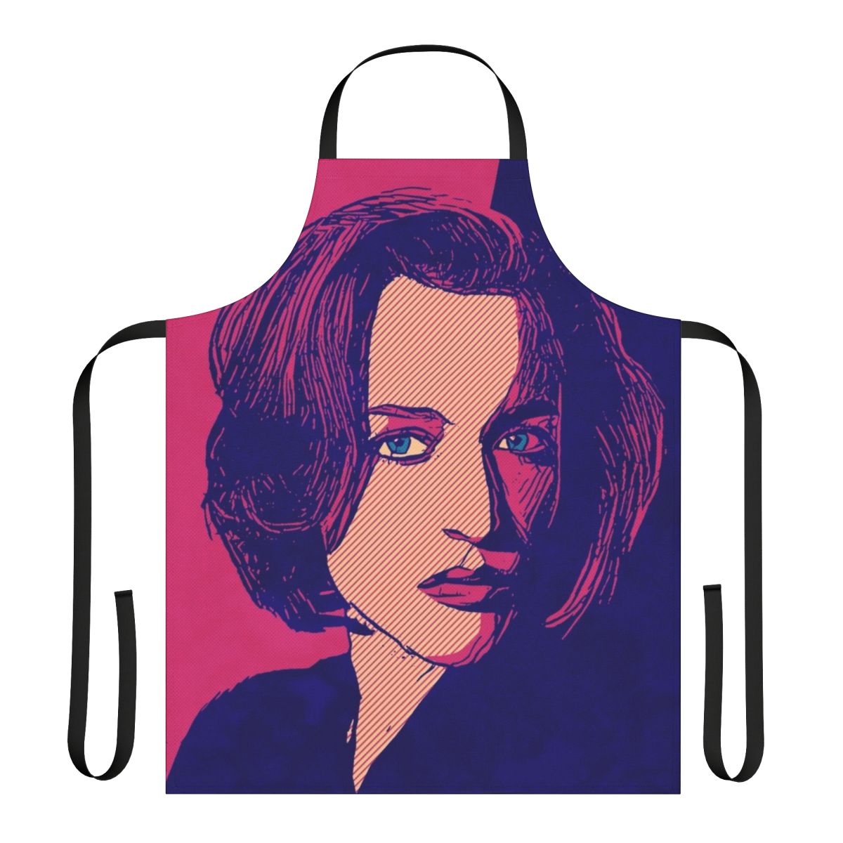 Gillian Anderson inspired apron featuring a sleek design for X-Files fans