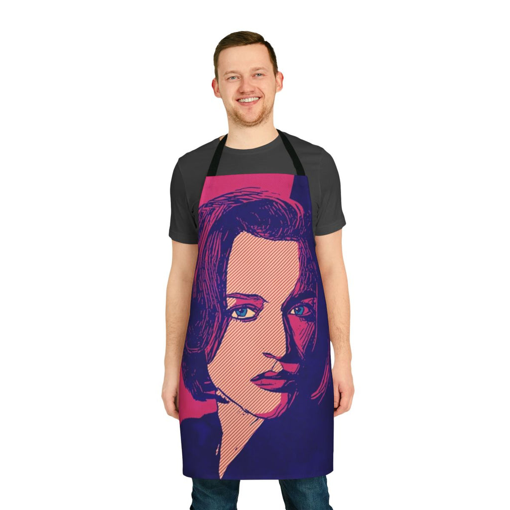 Gillian Anderson inspired apron featuring a sleek design for X-Files fans