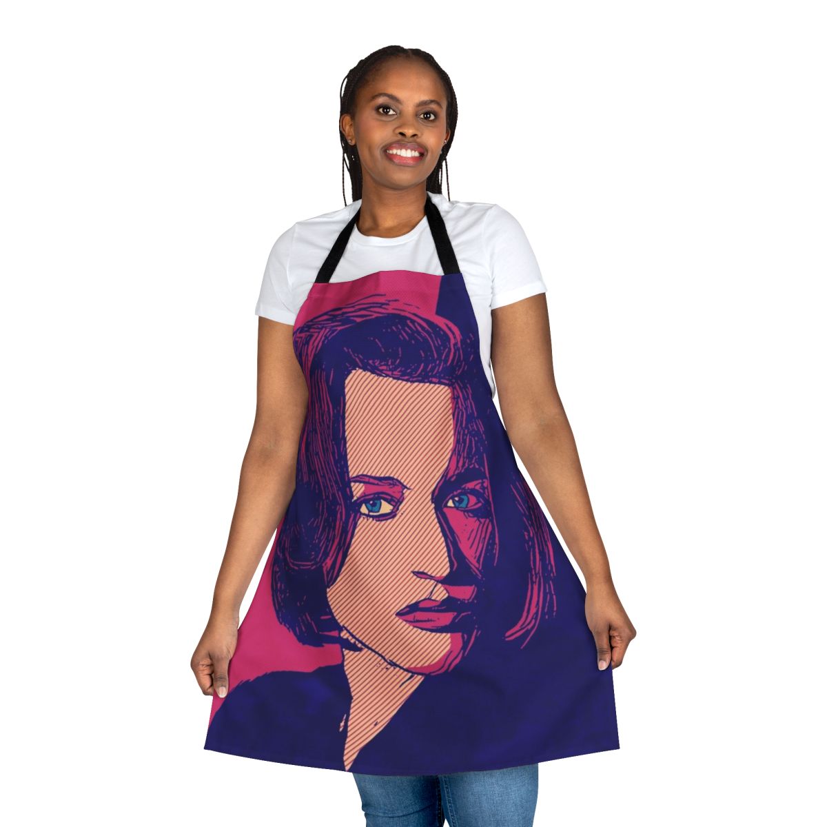 Gillian Anderson inspired apron featuring a sleek design for X-Files fans