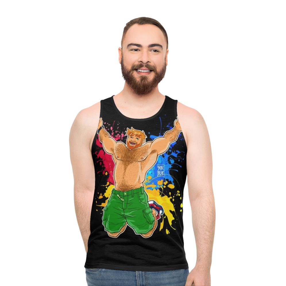 Ginger bear pride unisex summer tank top