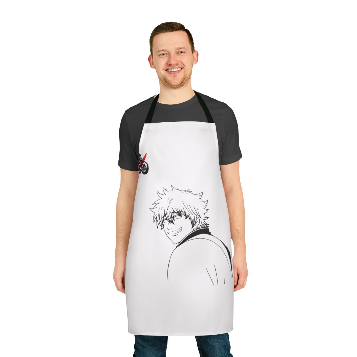 Gintoki's Smile Anime Apron - Cosplay Merchandise Featuring the Iconic Character from Gintama