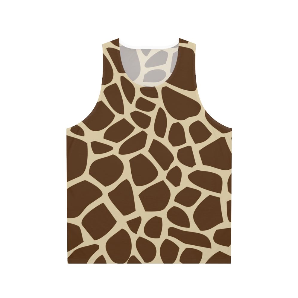 Giraffe pattern unisex tank top