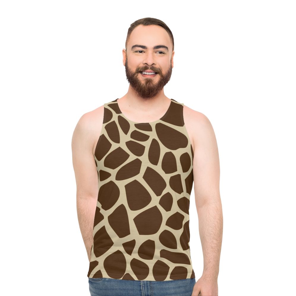 Giraffe pattern unisex tank top