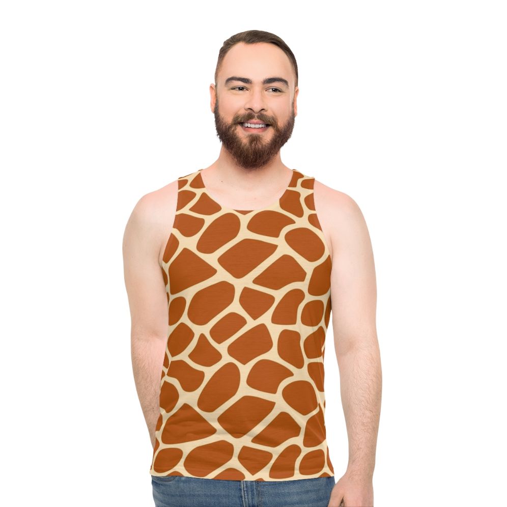 Giraffe print unisex animal print tank top