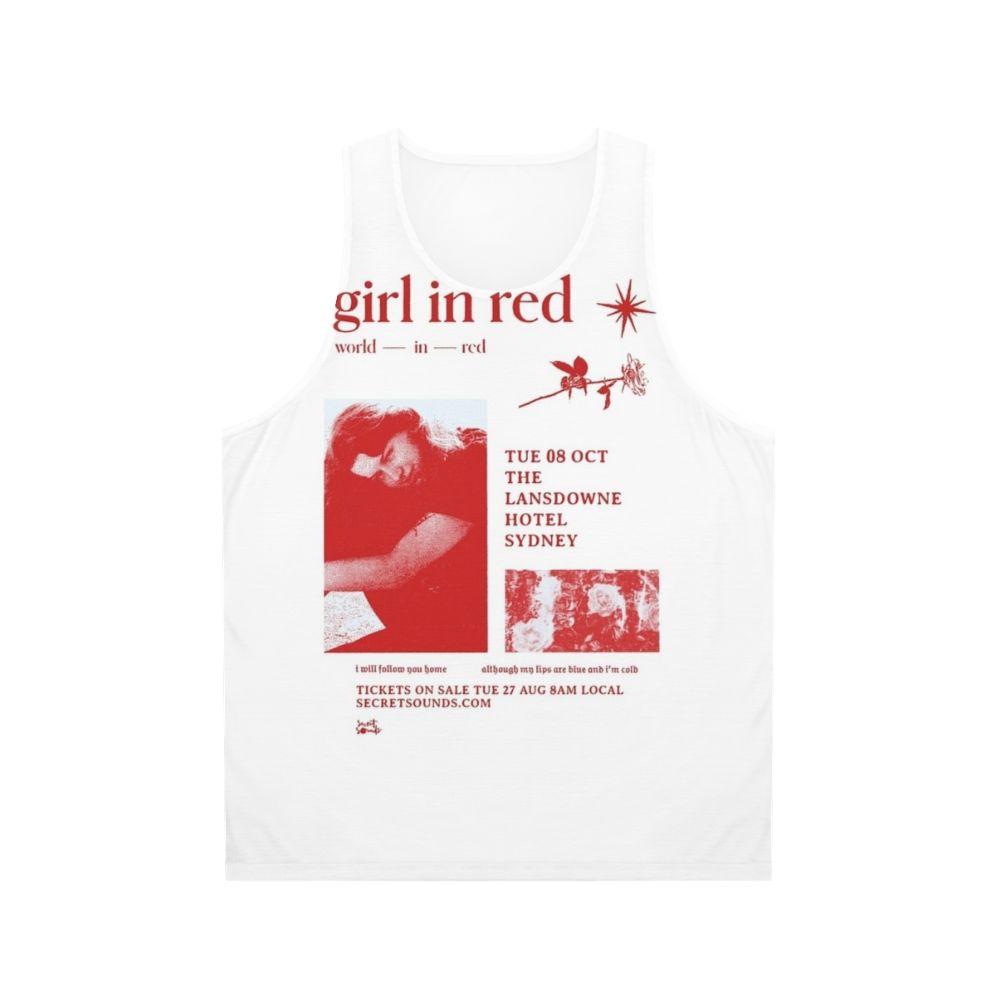 Girl in Red World in Red Tour Unisex Tank Top