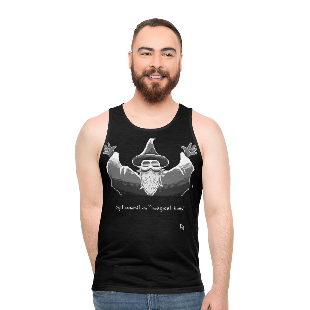 Vintage Git Wizard Unisex Tank Top
