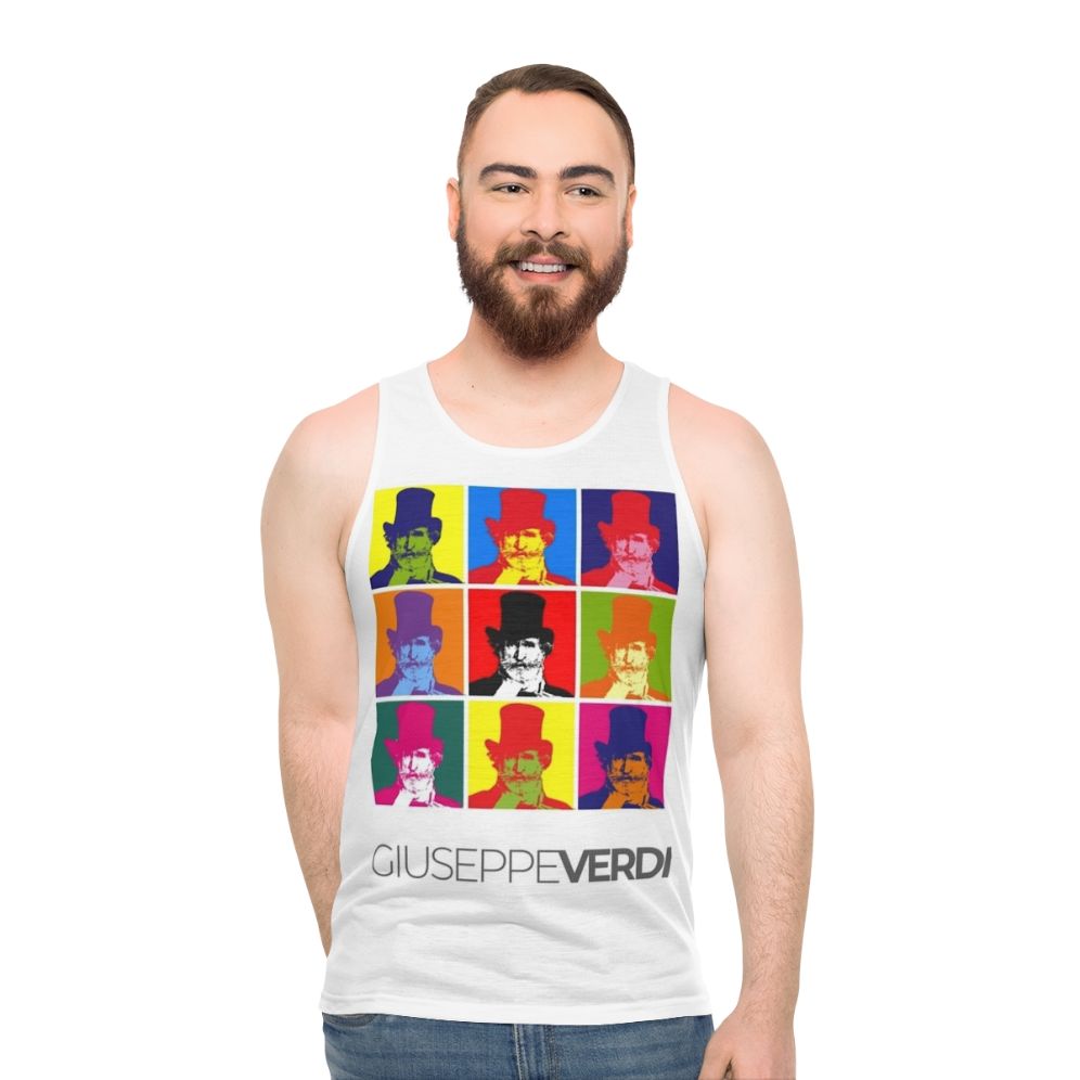 Giuseppe Verdi Pop Art Portrait Unisex Tank Top