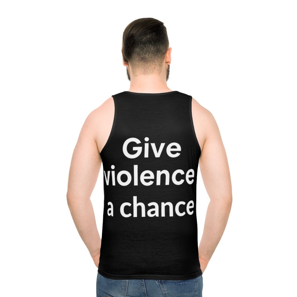 Unisex tank top with "Give Peace a Chance" design