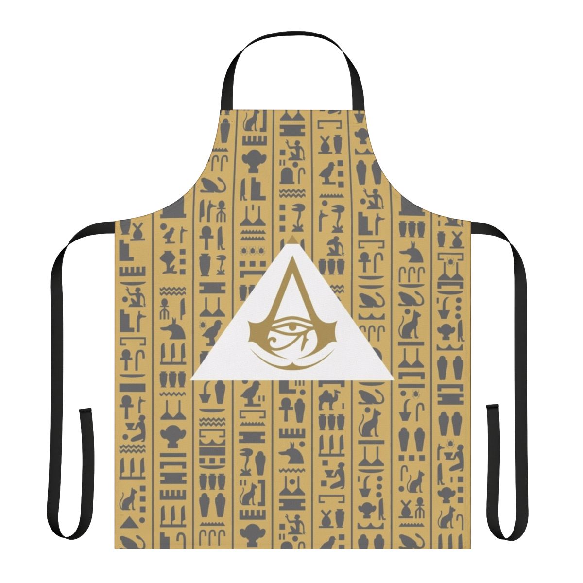 Assassin's Creed inspired apron featuring the iconic Giza Pyramids