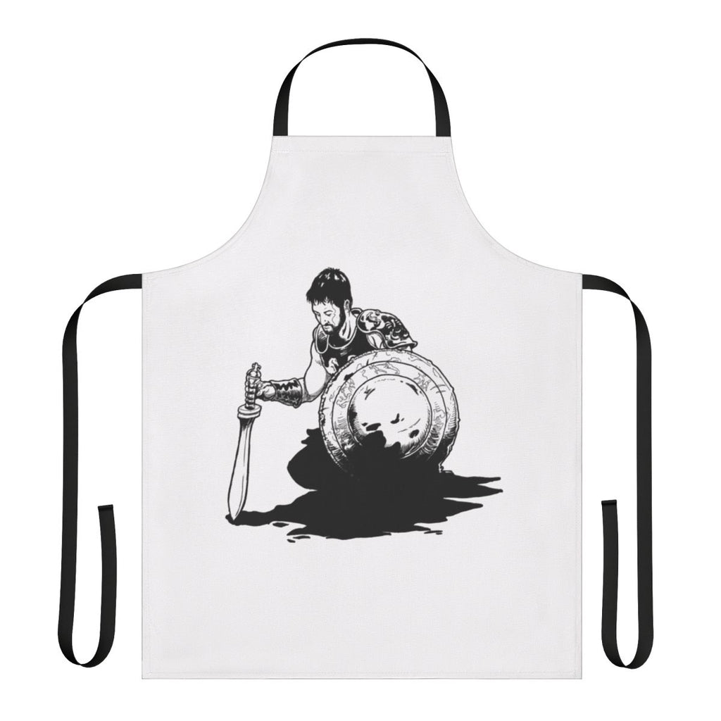 Gladiator-Inspired Cooking Apron with Roman Warrior Design