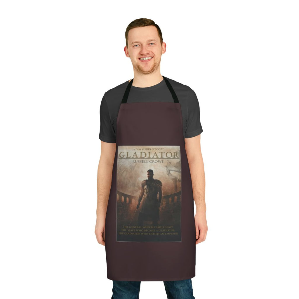 Gladiator-inspired minimalist apron with Rome and warrior motifs
