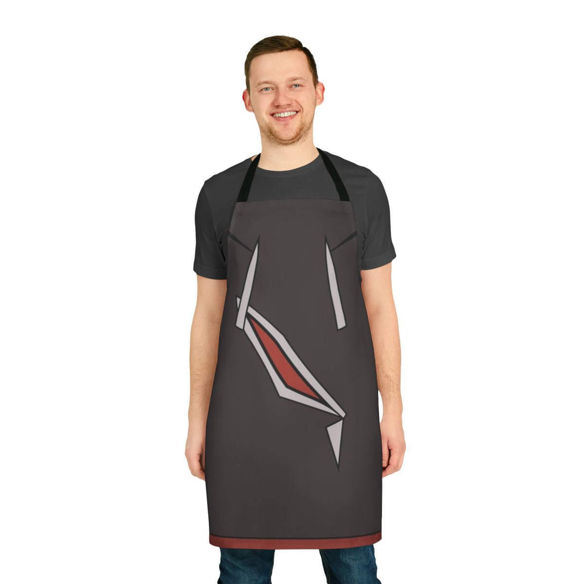 Gladion-inspired hooded apron featuring a unique Pokemon fan art design
