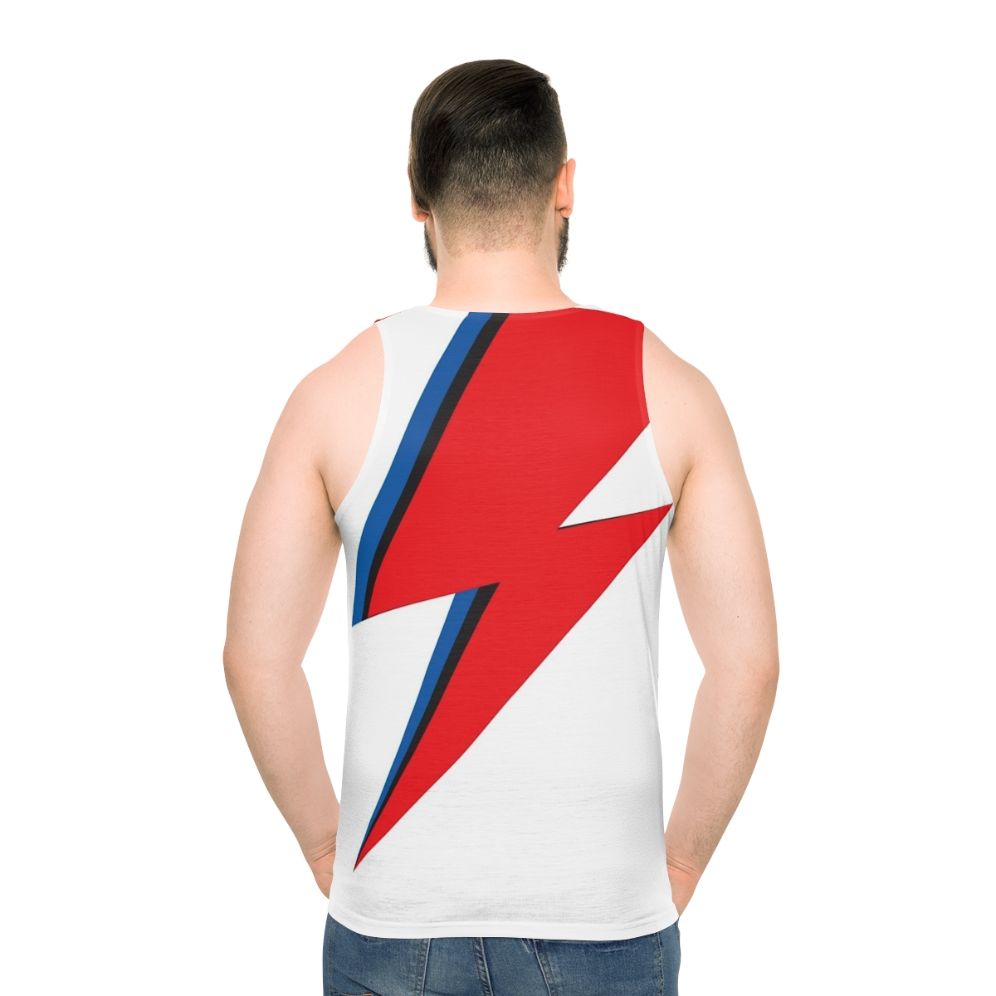 Glam rock inspired lightning bolt unisex tank top