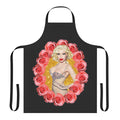A glamorous apron featuring the iconic image of Amanda Lepore, the famous socialite and drag queen.