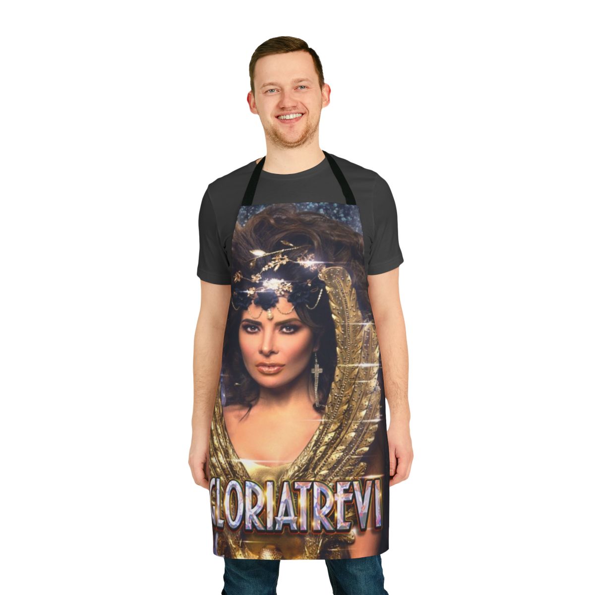 Glamorous Gloria Trevi-Inspired Apron featuring the Glamazon design