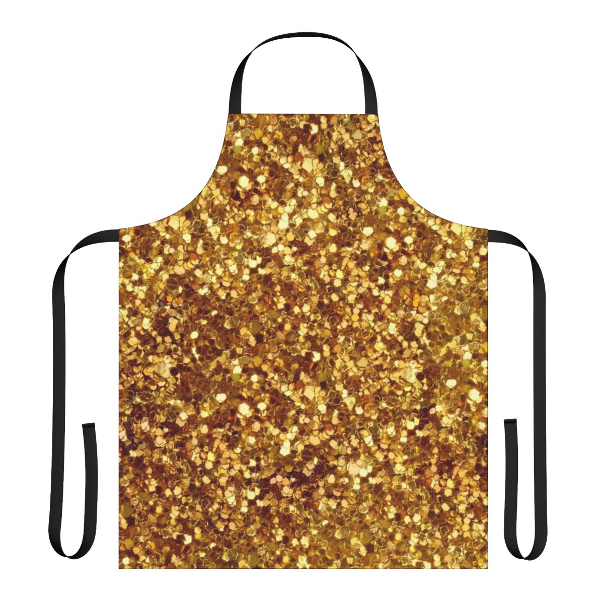 Gold sequin patterned apron
