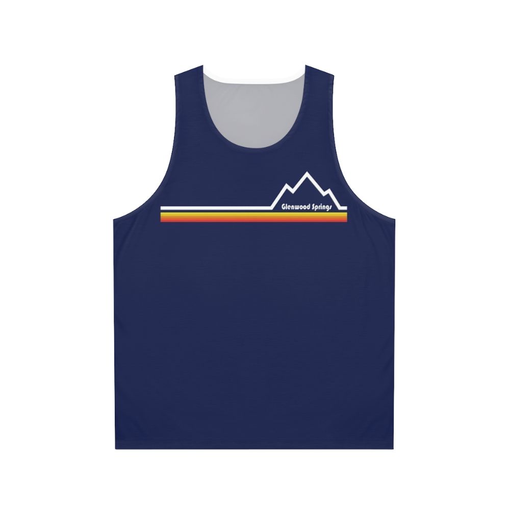 Glenwood Springs Colorado Unisex Tank Top with Rocky Mountain Scenery