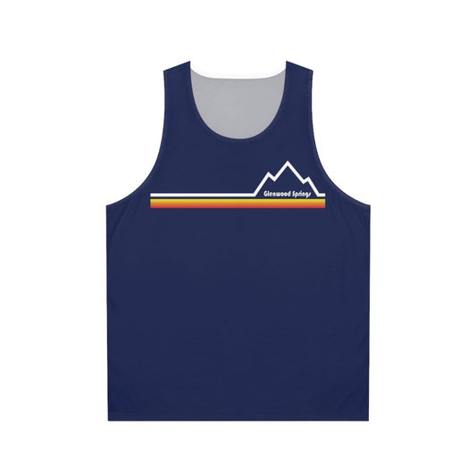 Glenwood Springs Colorado Unisex Tank Top with Rocky Mountain Scenery