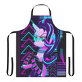Synthwave-inspired apron featuring a Starlight Glimmer character design in vibrant neon colors