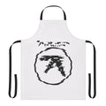 An apron featuring a digital glitch-inspired design, perfect for fans of experimental electronic music.
