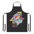 A vibrant apron featuring a "Gotta Glitch Fast" design inspired by the Sonic the Hedgehog video game series.