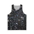 Glittering galaxy design unisex tank top